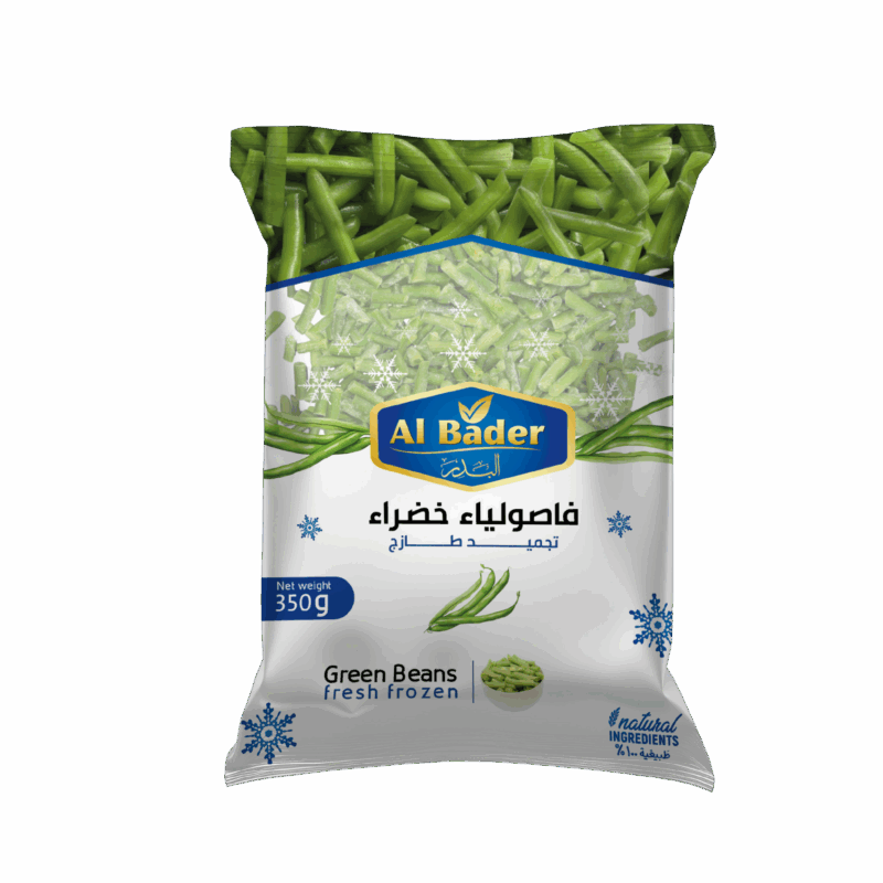 فاصولياء خضراء مقطعة ومجمدة